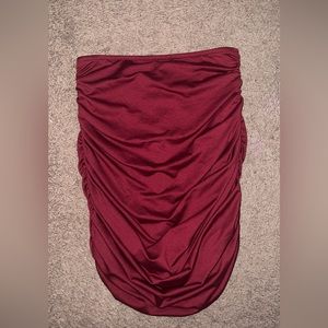 Ruched mini skirt